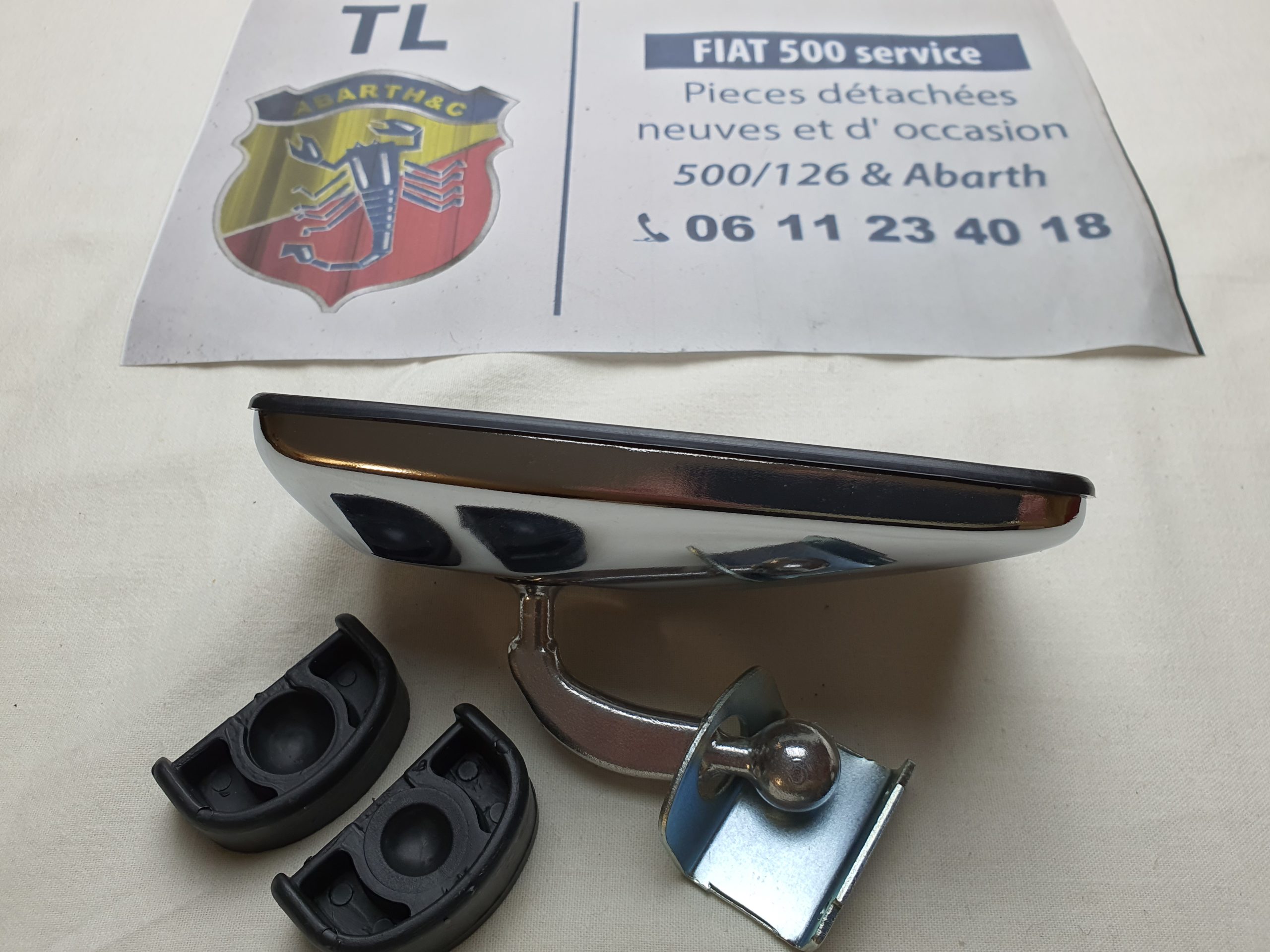 Rétroviseur extérieur chromé (fixation sans perçage) – Image 2